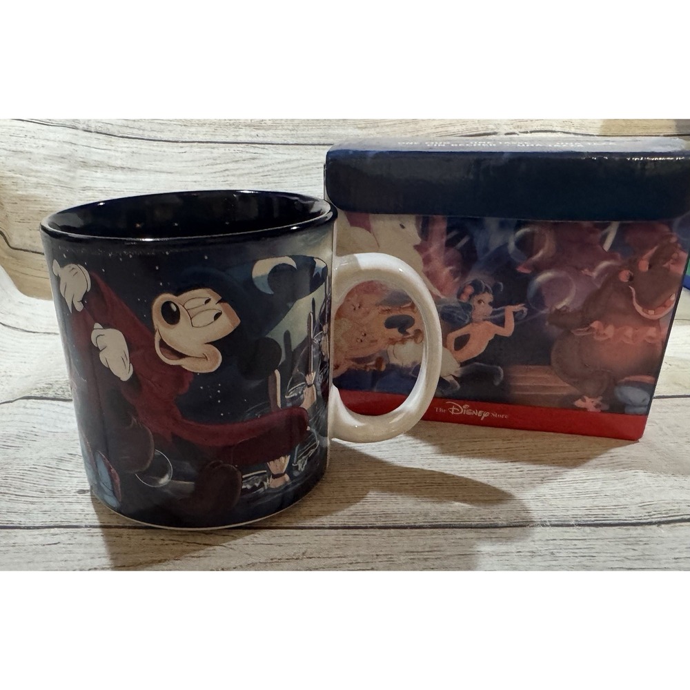 Vintage The Disney Store Fantasia Coffee Mug Cup with original Box